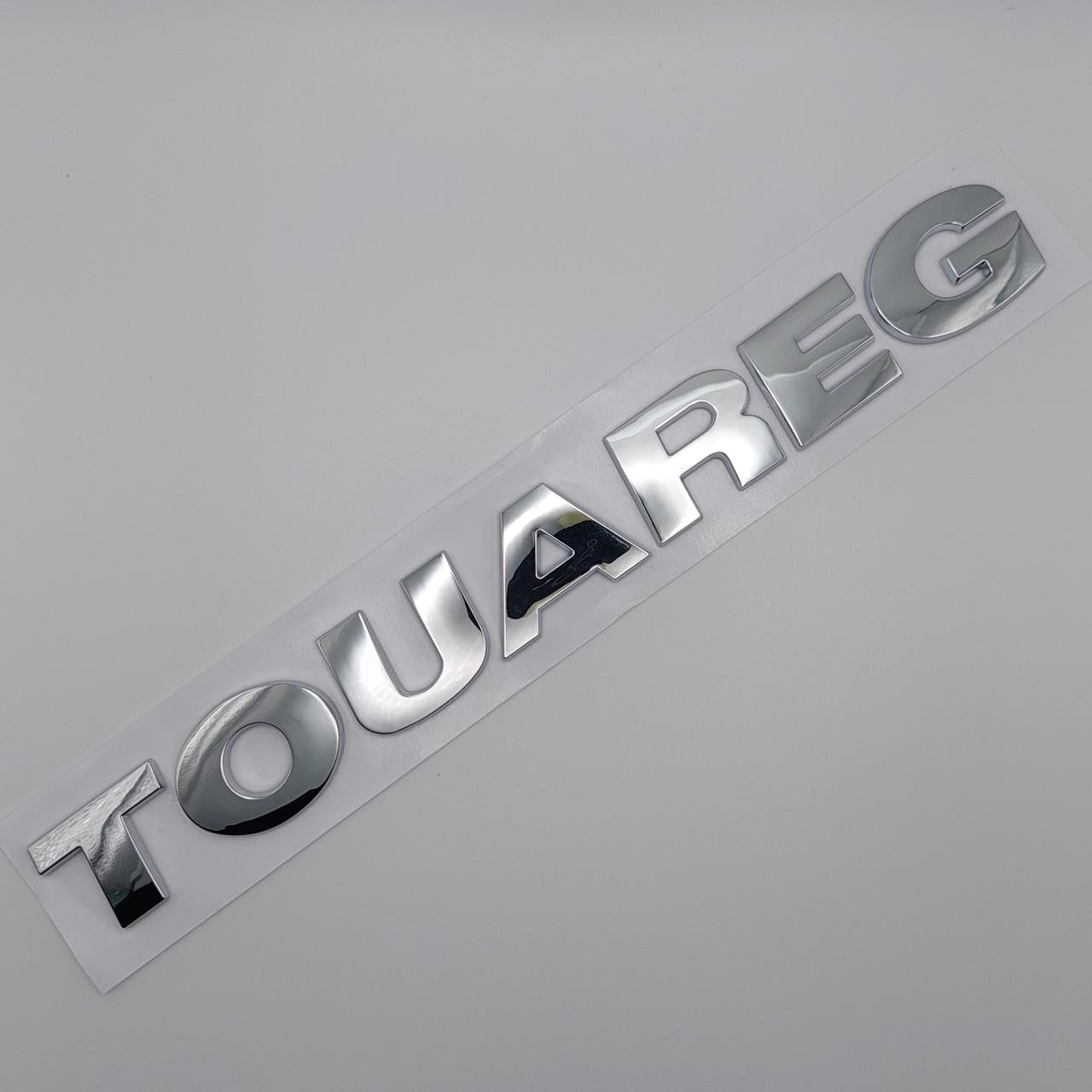 Эмблема надпись Touareg Volkswagen ABS 23,3х2,3 см Хром глянцевый (1704341052)