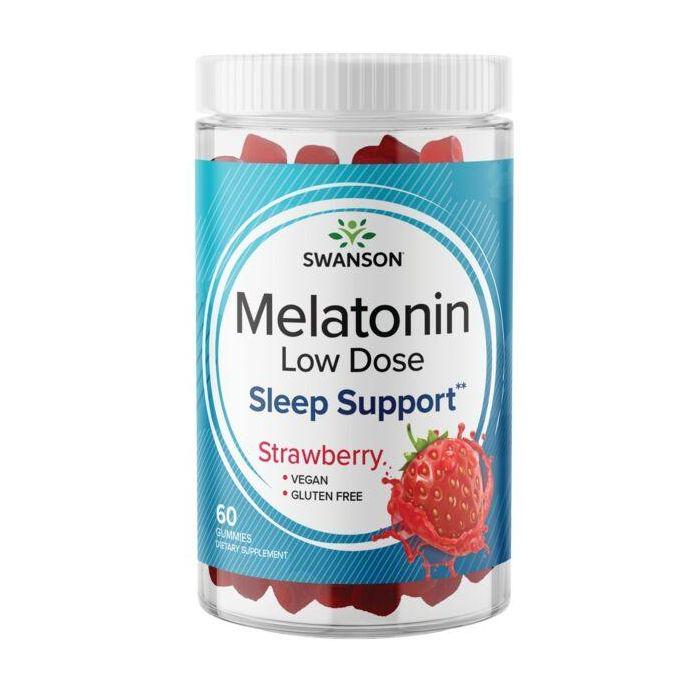 Мелатонин Swanson Melatonin Low Dose 1 mg Strawberry 60 Gummies
