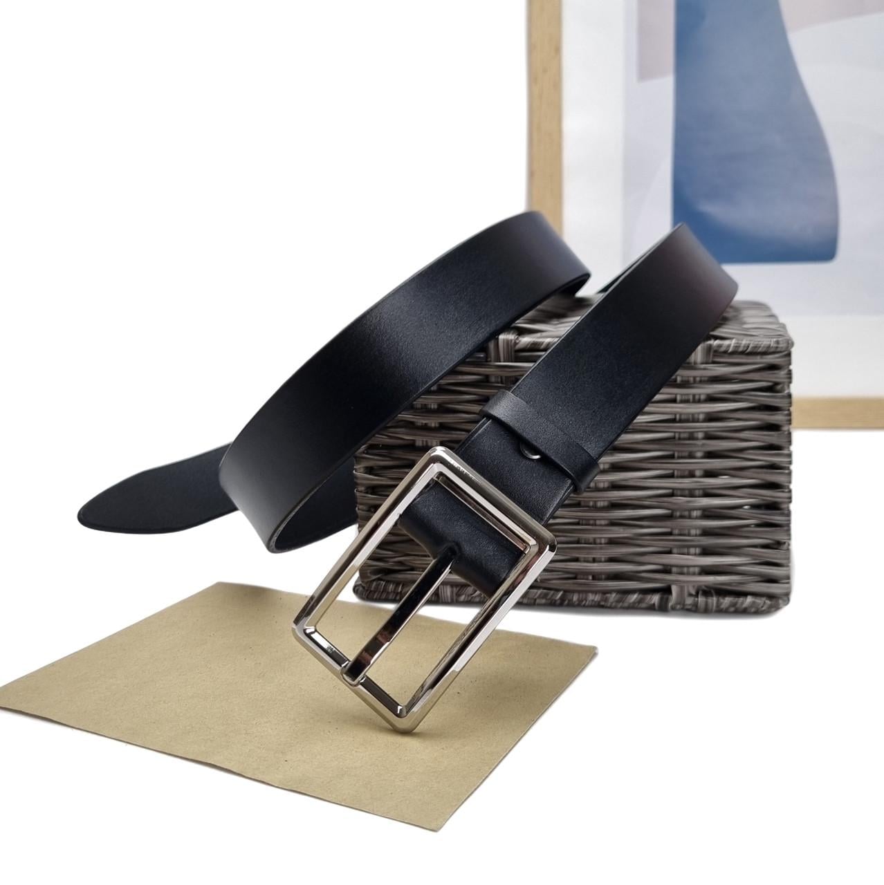 Ремінь Sfip декоративний натуральна шкіра Чорний (35-01-18)