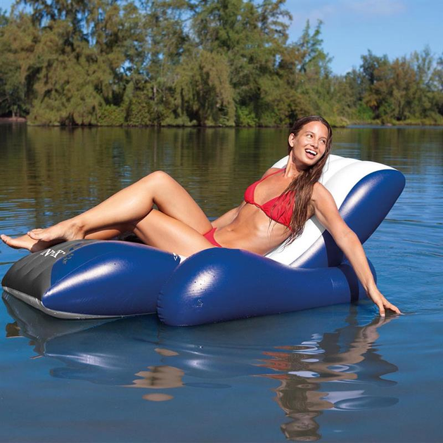Шезлонг надувной для плавания Intex 58868 180х135 см (414500) - фото 2 Шезлонг надувной для плавания Intex 58868 180х135 см (414500) - фото 2