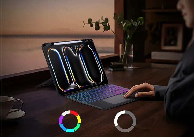 Чохол-клавіатура Dux Ducis Bluetooth 5.0 Keyboard для Apple iPad Pro 11'' 2018/2020/2021/2022 Black з підсвіткою (6934913002013) - фото 6