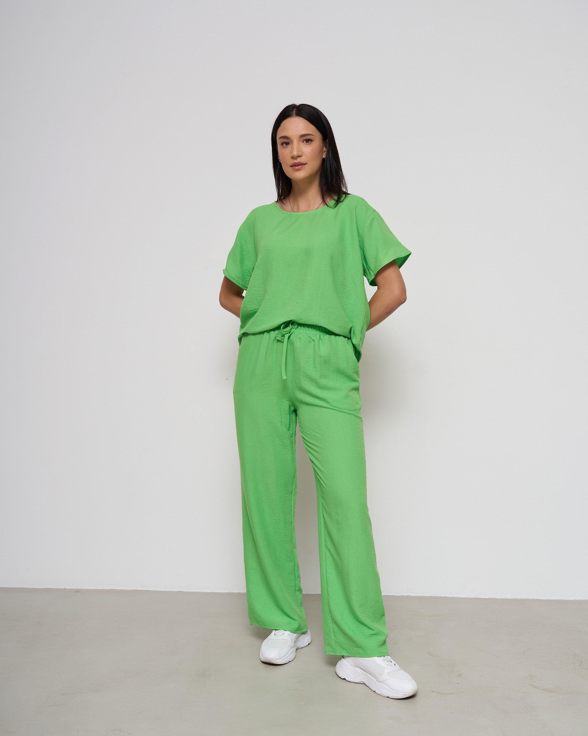 Пижама с брюками жатка M (92247)