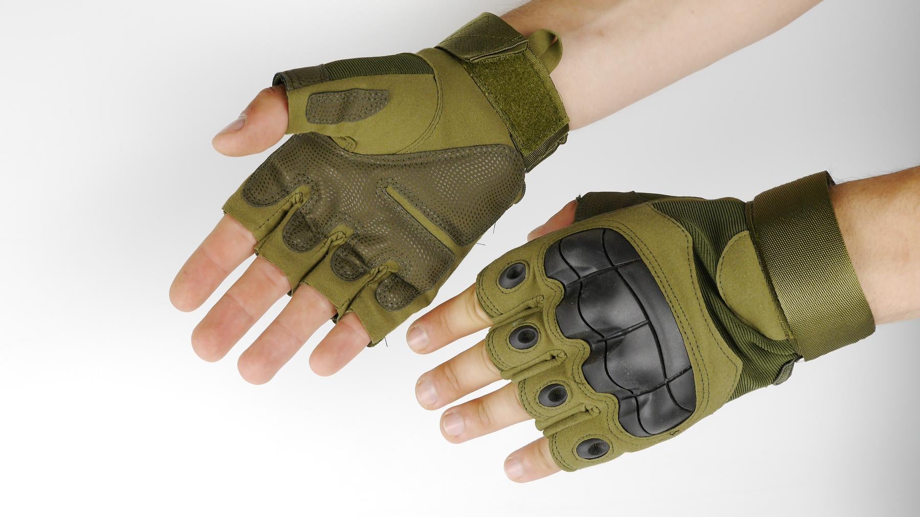 Перчатки Equipment М04 без пальцев Зеленый