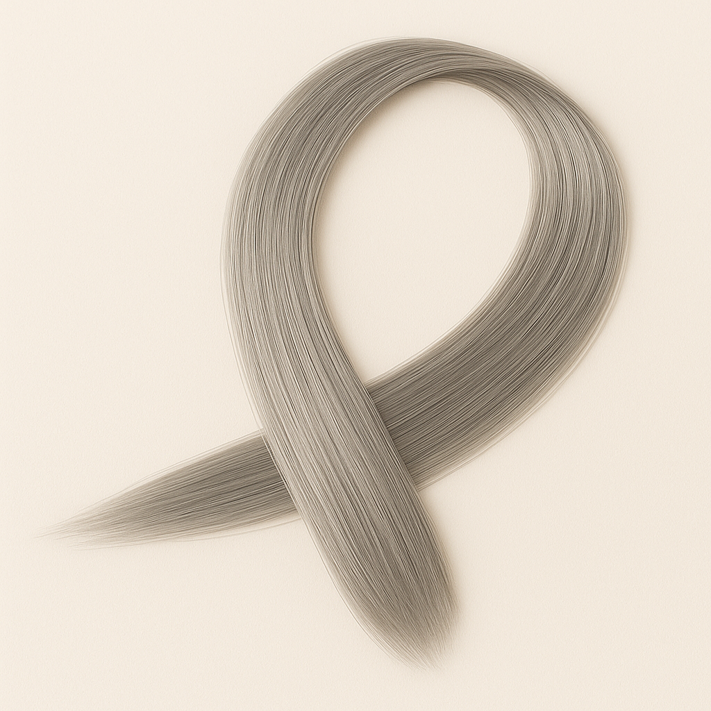 Пасмо прямого термостійкого волосся на шпильці 60 см Сірий (K0866-3)