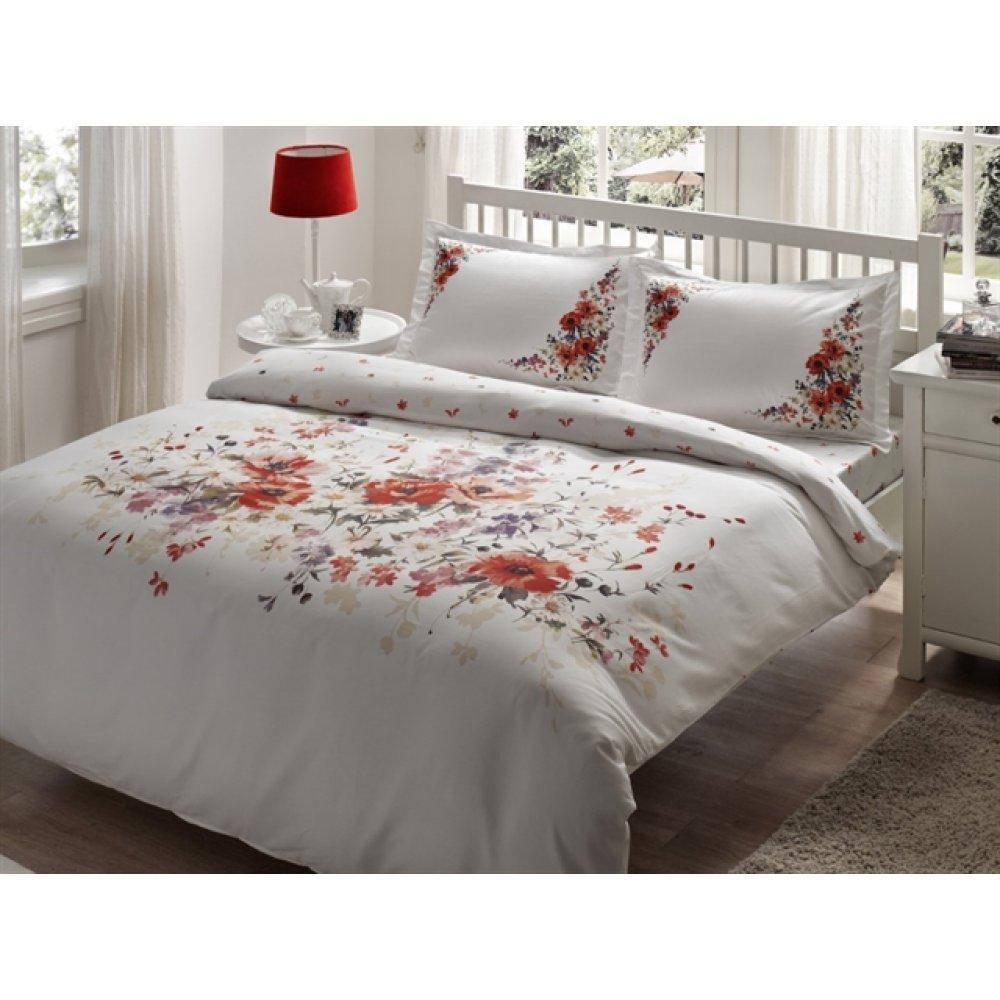 Постельное белье TAC Delux Camila kirmizi v01 семейный Красный (2000008474467)