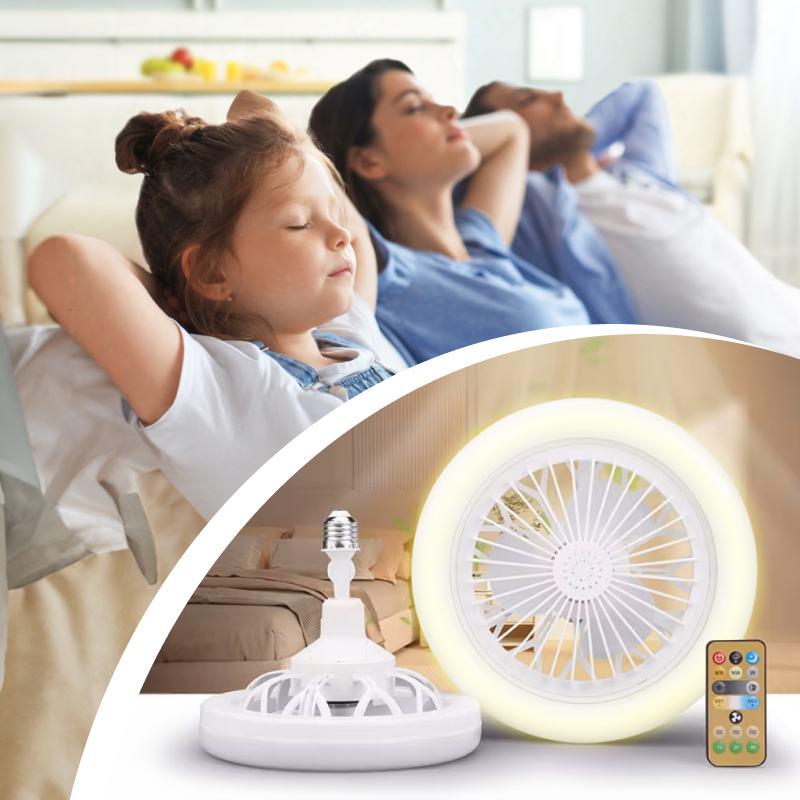 Лампа-вентилятор подвесная LED в патрон с пультом - фото 4