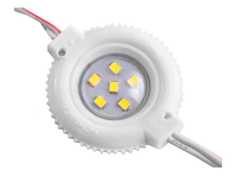 Світлодіодний модуль SMD3030 6 LED 12В 2,4 Вт IP65 6500К холодний білий (2918)