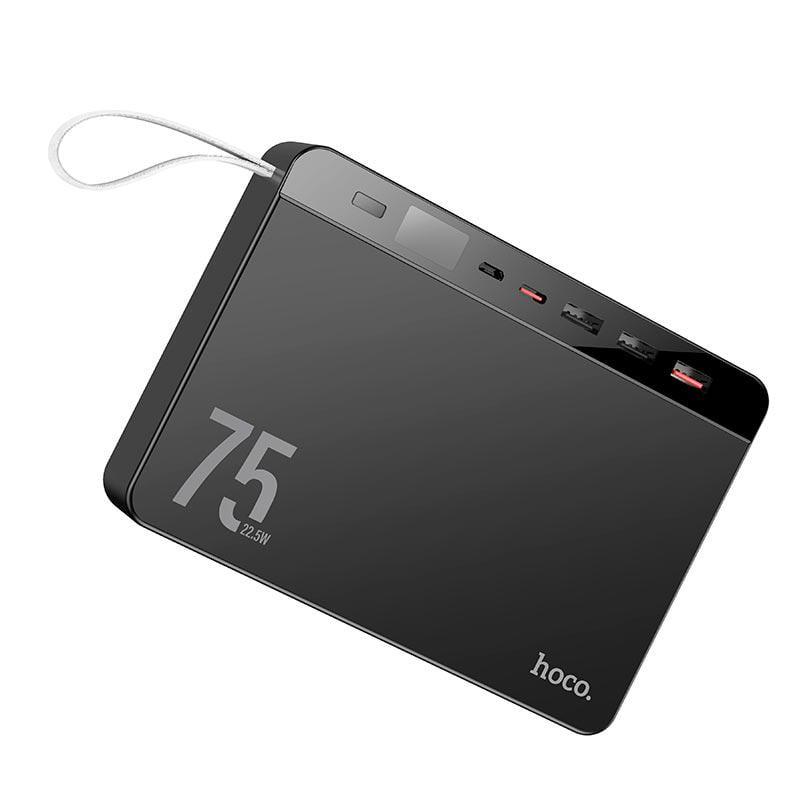 Повербанк Hoco Overlord fully compatible J94 75000 mAh 3USB/Type-C PD/QC 20 W 5 A Black (562182)