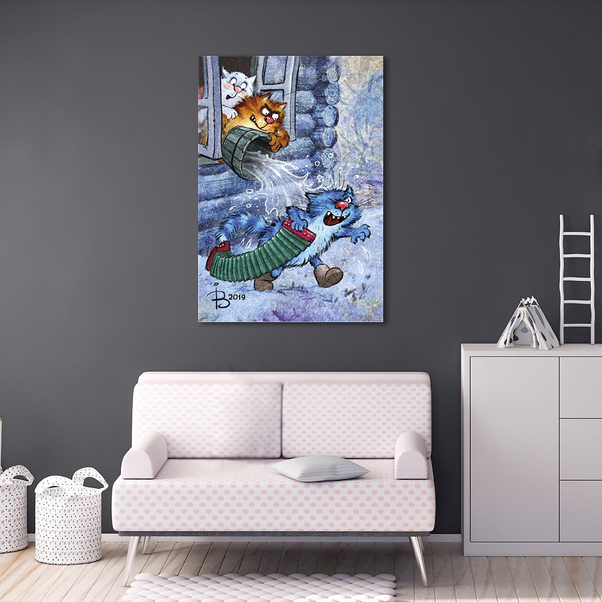 Модульная картина Доигрался 1 модуль 70x105 см (_rinaz_20192150)