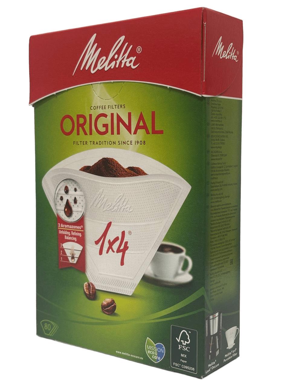 Паперові фільтри Melitta Original 1X4/80 80 шт. Білий (25943940188) Паперові фільтри Melitta Original 1X4/80 80 шт. Білий (25943940188)