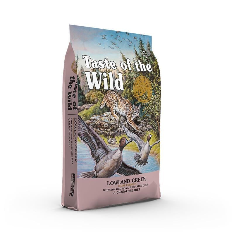 Корм сухой Taste of the Wild Lowland Creek Feline Formula с уткой и жареной перепелкой для кошек всех возрастов 2 кг (0074198614424)