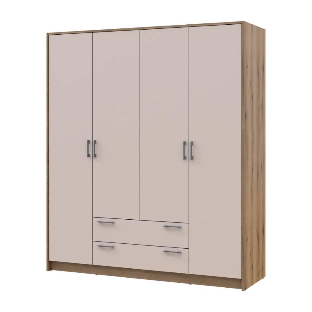 Шкаф Doros Ронди DRS-011662 4ДСП 160х52х195 см Дуб Артизан/Кашемир (80737825)