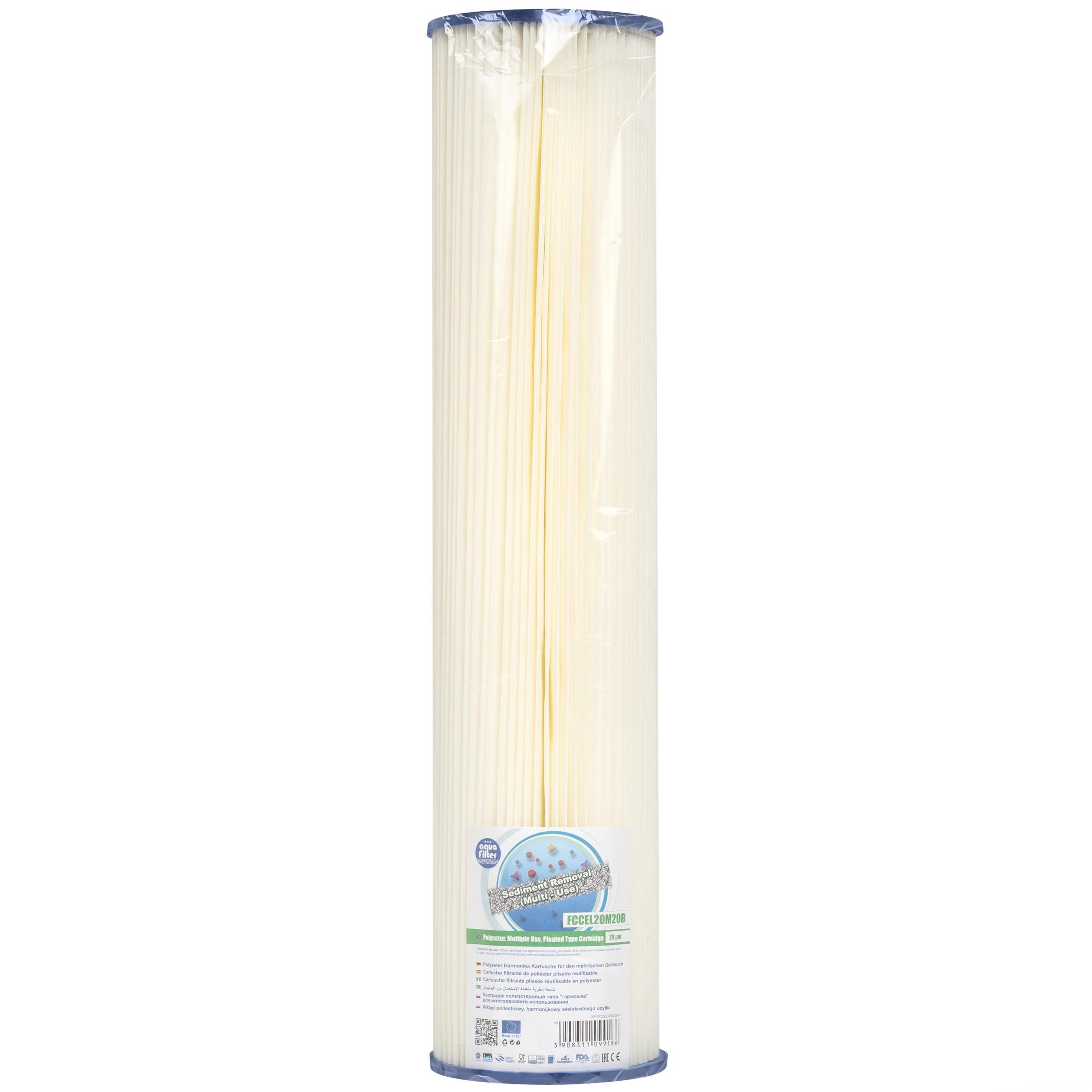Картридж гофрированный многоразовый Aquafilter FCCEL 20 BB (4182)