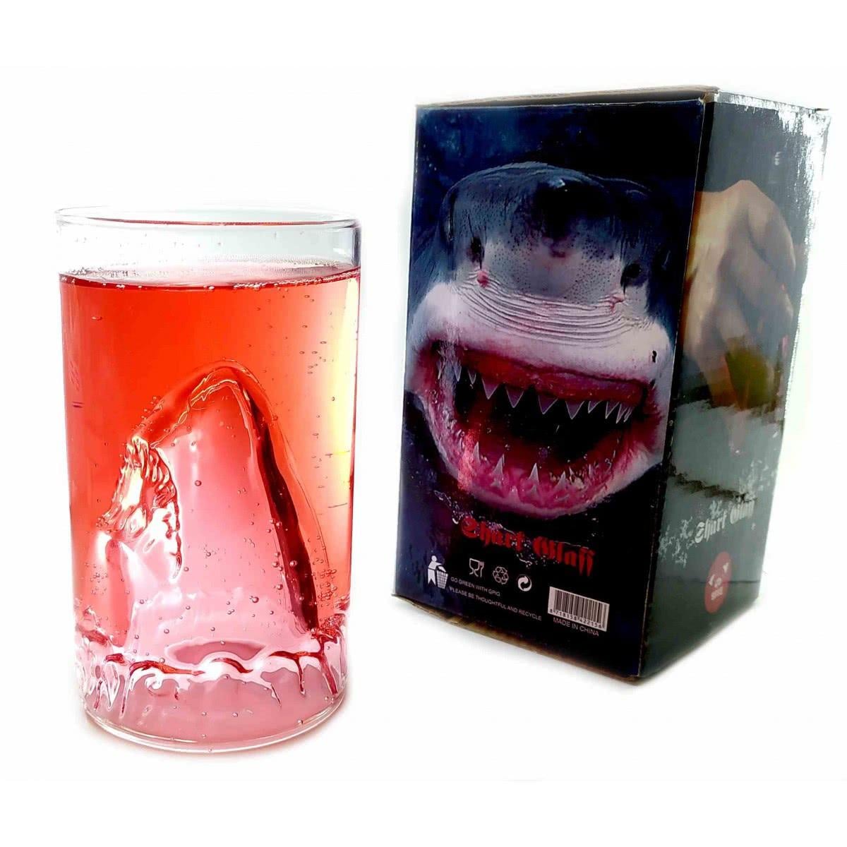 Бокал стеклянный Челюсти 13х7,5х7,5 см (32763)