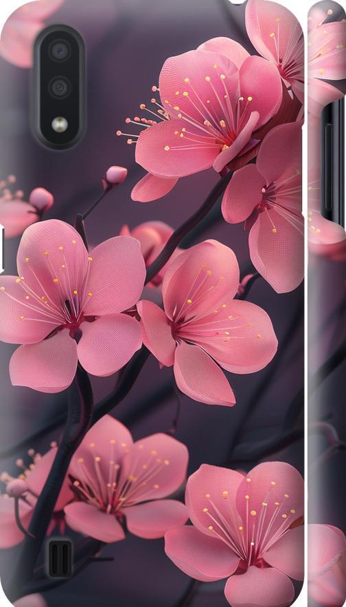Чохол на Samsung Galaxy A01 A015F Пурпурова сакура (6075m-1842-42517)
