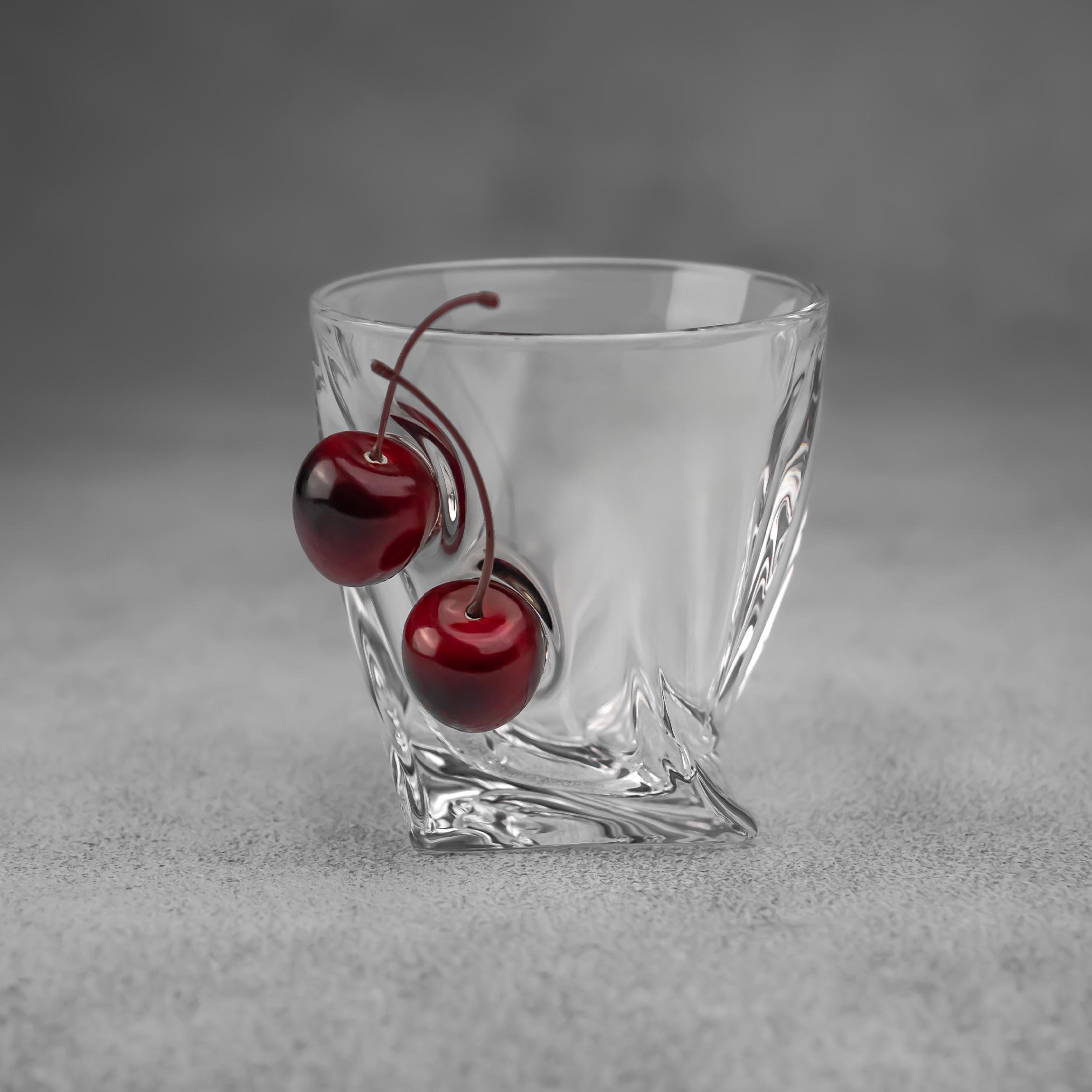 Стакан для виски с вишней хрустальная (26278147)