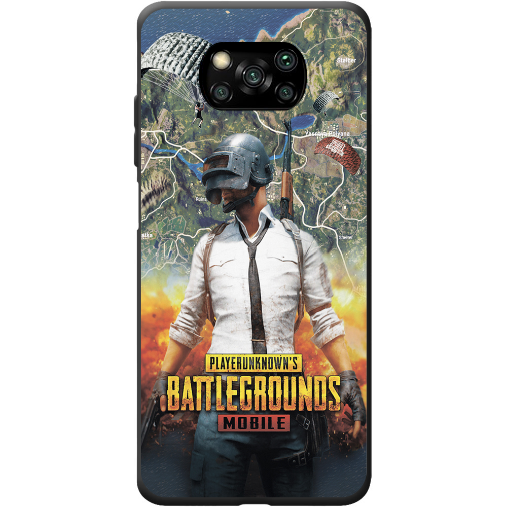 Чехол BoxFace Poco X3 PUBG Mobile Черный силикон (41288-up2309-41933)
