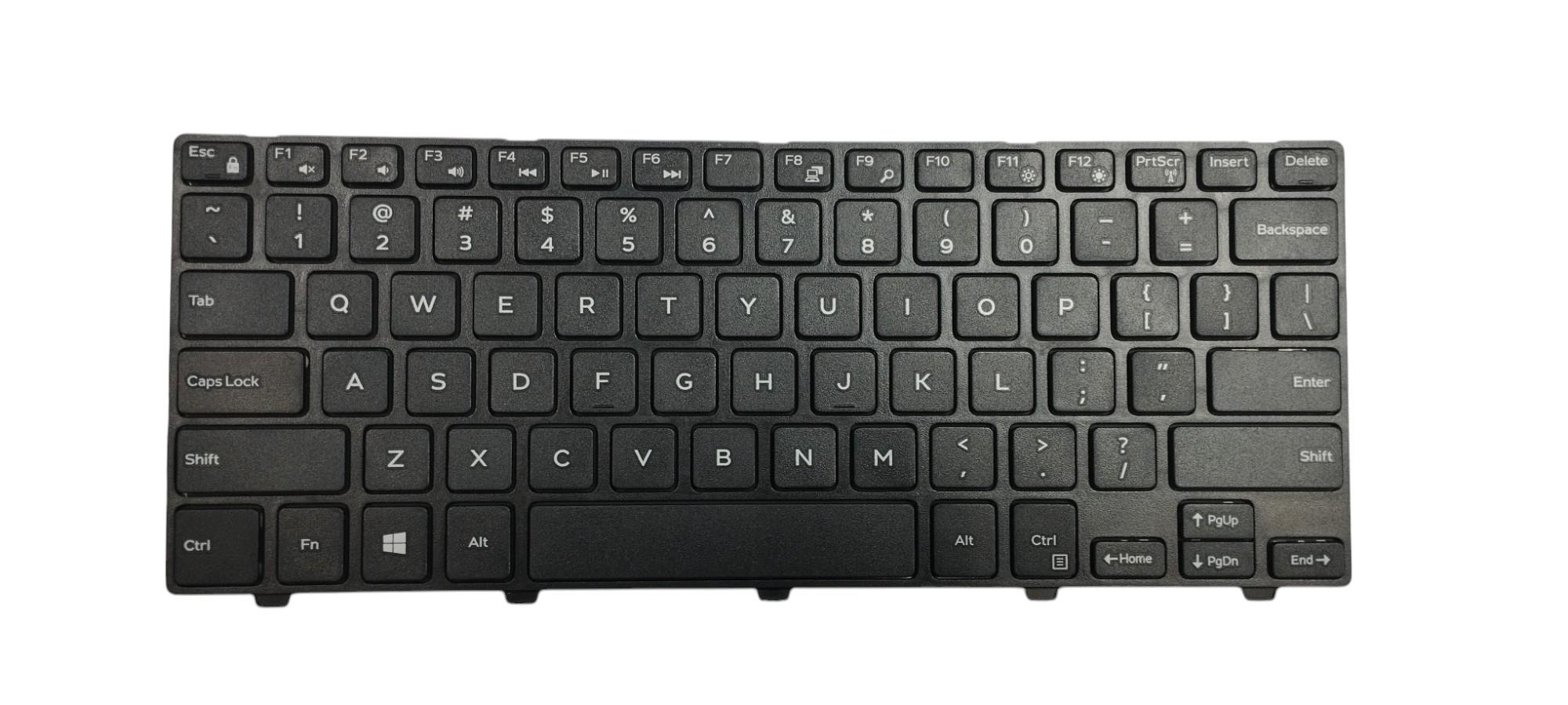 Клавіатура для ноутбука Dell 14-3000 Black Frame US Black Клавіатура для ноутбука Dell 14-3000 Black Frame US Black