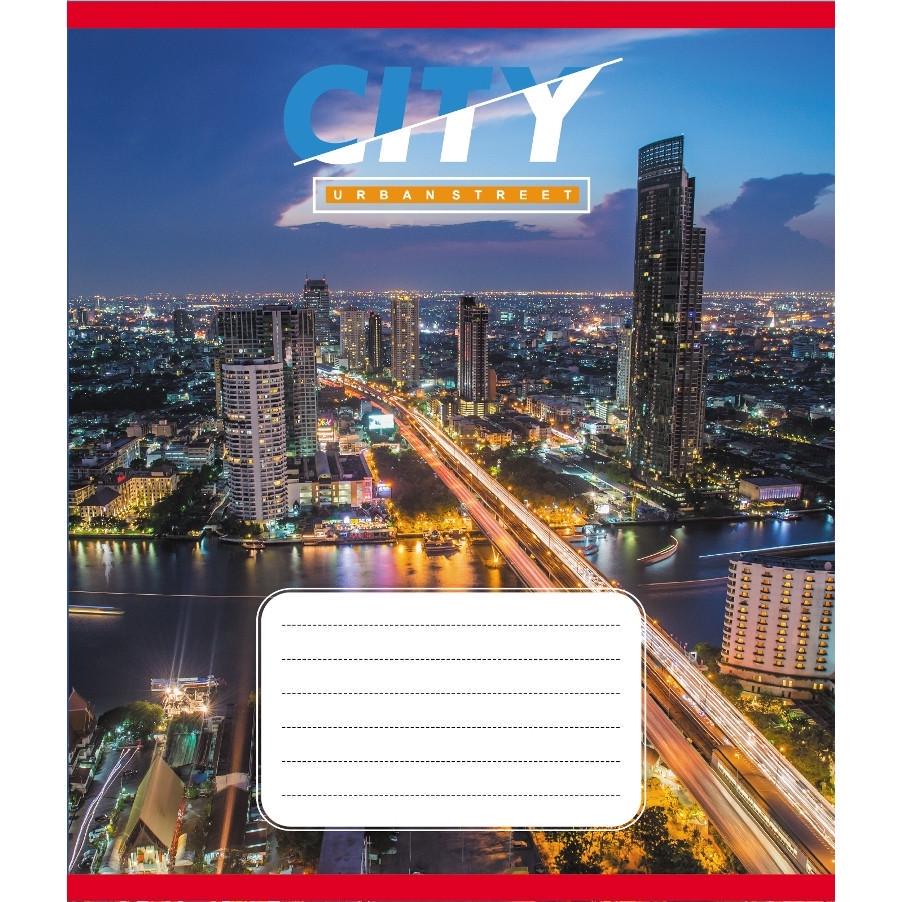 Шкільний зошит Міста 018-590539K-4 в клітинку 18 аркушів (RLT55245)