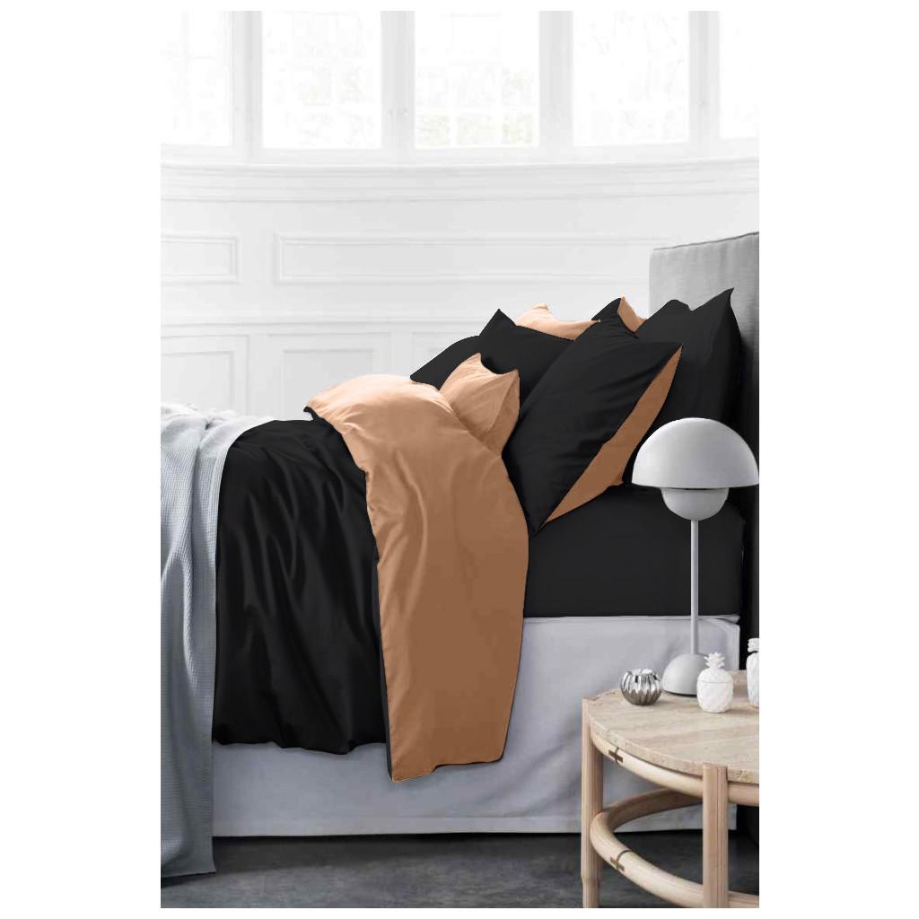 Комплект постельного белья MirSon Premium Dark 0165+0055 satin 143х210 см Coffee (221786)