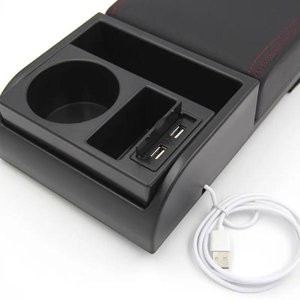 Подлокотник универсальный для авто Черный/Красный (KA00864-1) - фото 6