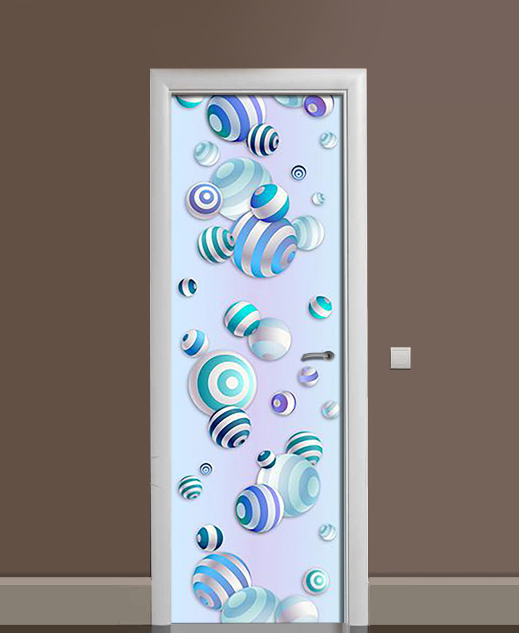 Наклейка 3D на двери Zatarga Полосатые бусы виниловая 650х2000 мм (1323467867) Наклейка 3D на двери Zatarga Полосатые бусы виниловая 650х2000 мм (1323467867)