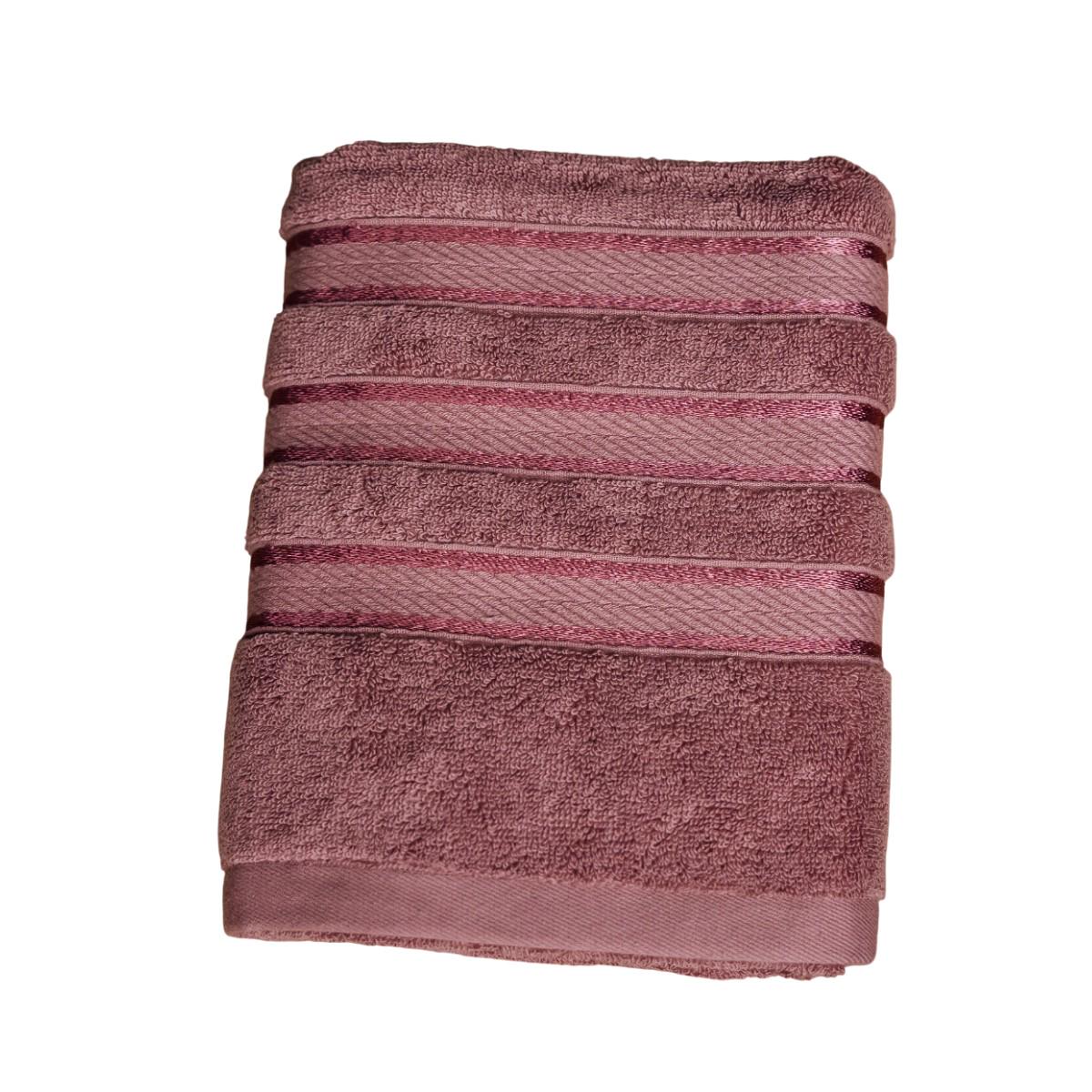 Полотенце банное Koloco Четыре полосы махра 70х140 см Темно-розовый (41196) - фото 1 Полотенце банное Koloco Четыре полосы махра 70х140 см Темно-розовый (41196) - фото 1