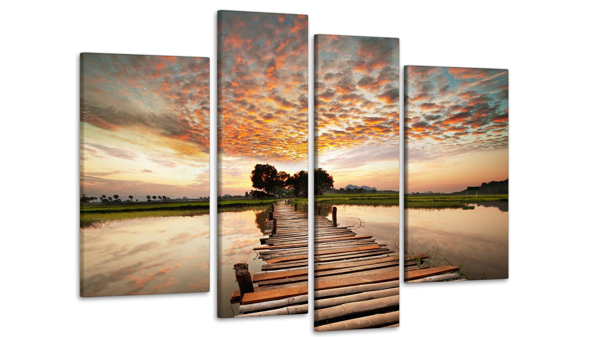 Картина модульная Мост Природа 75х118 см (Art-145_4) Картина модульная Мост Природа 75х118 см (Art-145_4)