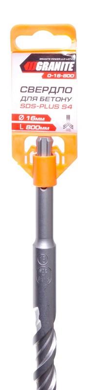 Сверло для бетона Granite SDS-Plus S4 16х800 мм (0-16-800) - фото 2 Сверло для бетона Granite SDS-Plus S4 16х800 мм (0-16-800) - фото 2