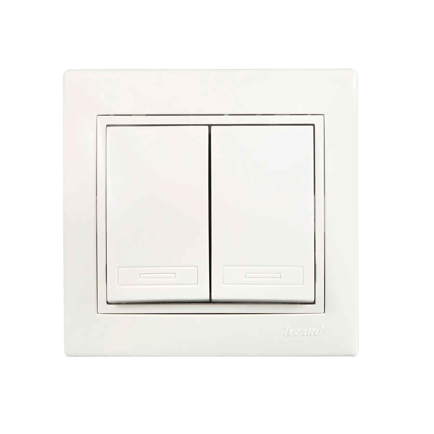 Выключатель Lezard Mira 2-клавишный Белый