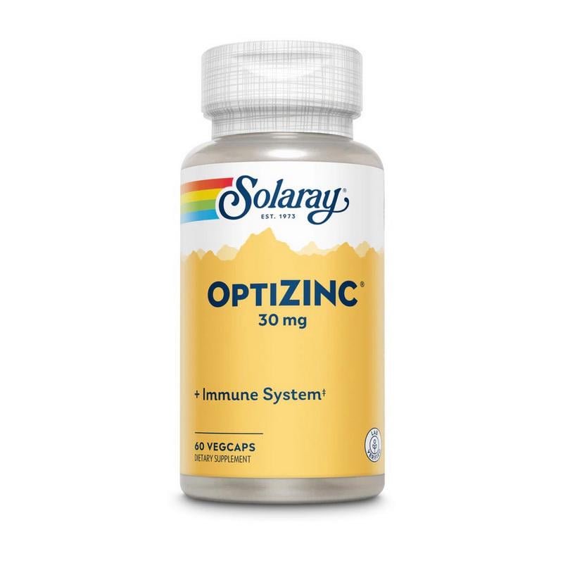 Цинк OptiZinc с витамином B6 Solaray OptiZinc 30 mg 60 вер. капс.