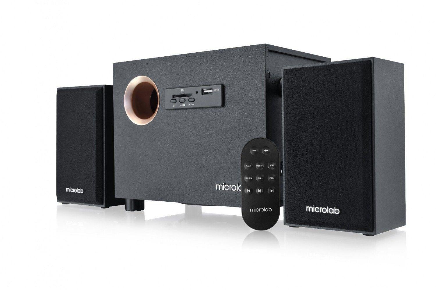 Акустическая система 2.1 Microlab M-105R 10Вт ДУ FM Черный (TDB-161007)