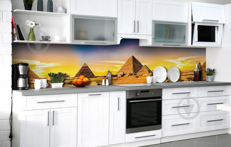 Скинали на кухню Zatarga «Египетские пирамиды» 600х2500 мм виниловая 3Д наклейка кухонный фартук самоклеящаяся Скинали на кухню Zatarga «Египетские пирамиды» 600х2500 мм виниловая 3Д наклейка кухонный фартук самоклеящаяся