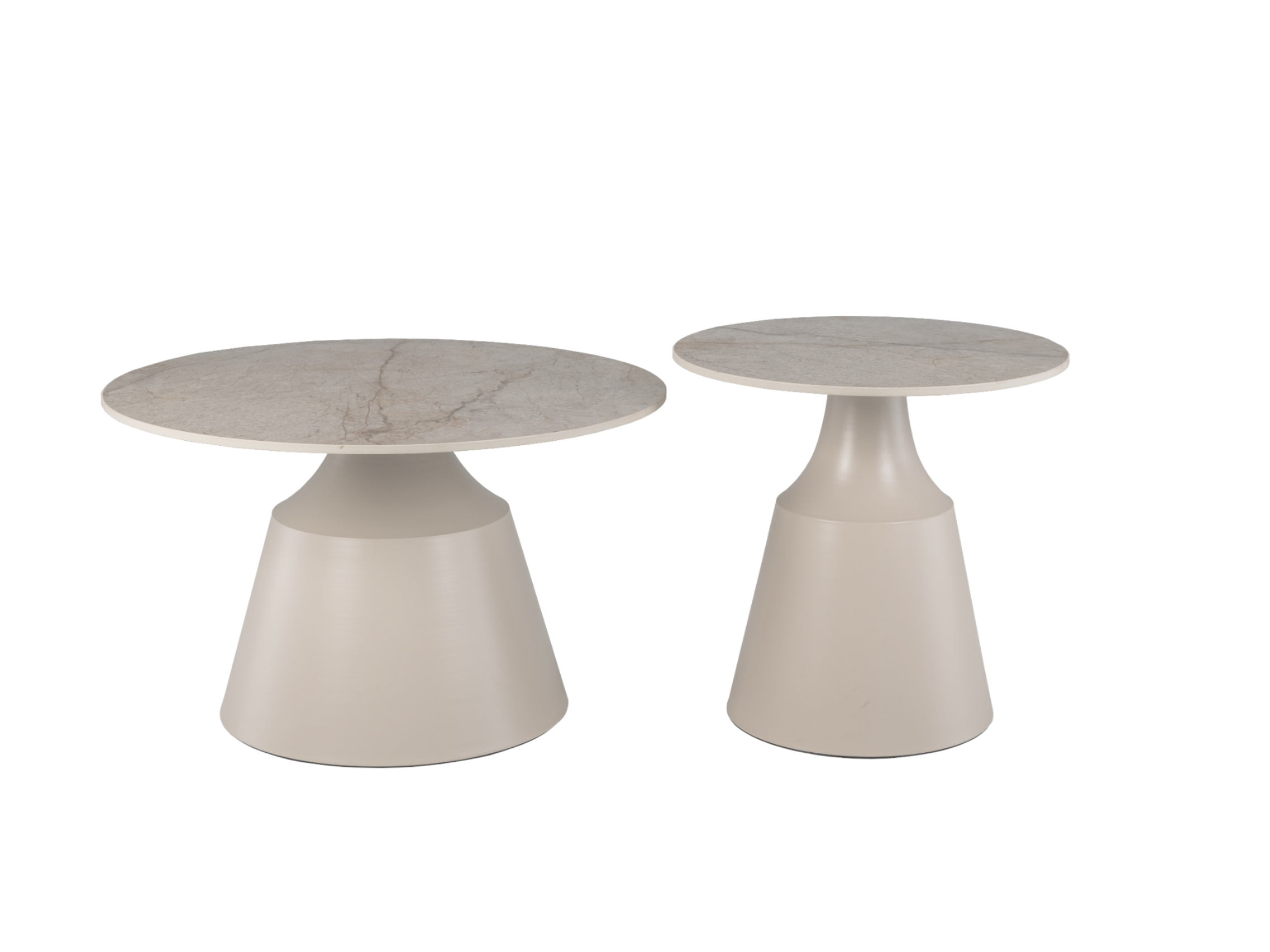 Комплект журнальных столов Vetro Дадди 700х460 мм/500х400 мм 2 шт. Мистик грей/Капучино (СТ-42) - фото 3