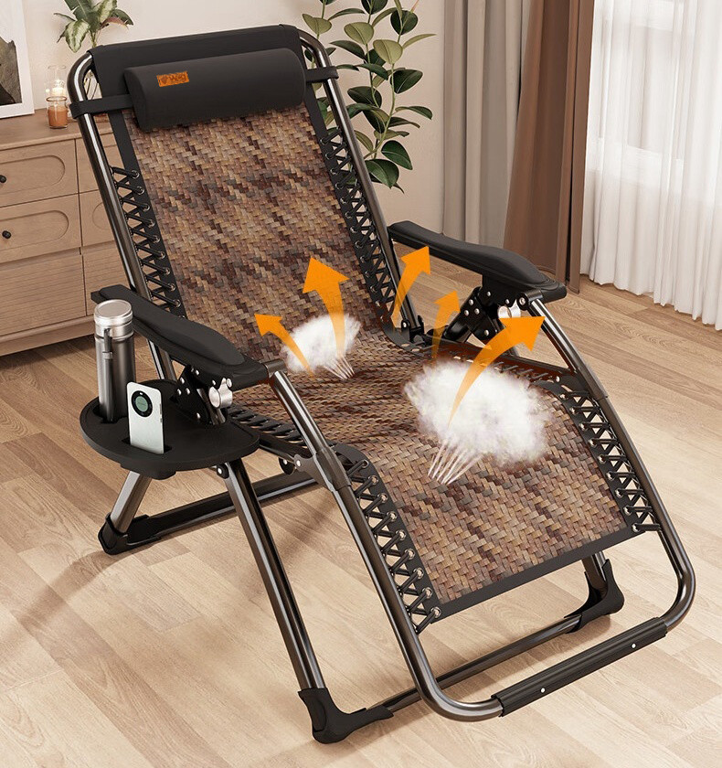 Шезлонг раскладной Zero Gravity WCG S-9 р из ротанга Черный/Коричневый (S-91) - фото 6 Шезлонг раскладной Zero Gravity WCG S-9 р из ротанга Черный/Коричневый (S-91) - фото 6