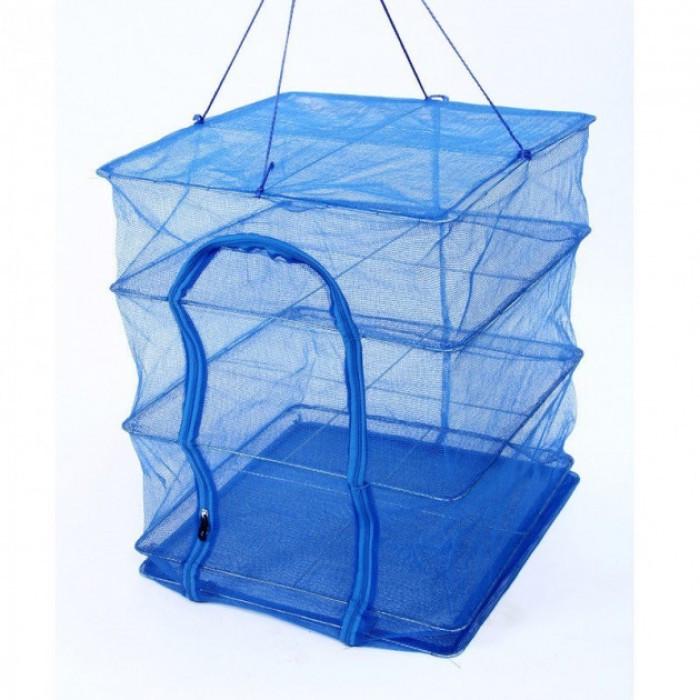 Сетка для сушки овощей и фруктов 4 яруса 40х40х60 см Синий (32407146)