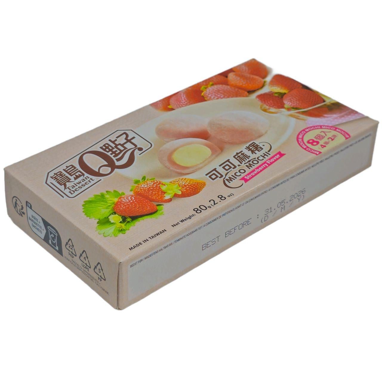 Десерт Mochi Tokimeki Q Mico Strawberry Flavour Полуниця 80 г (30511)