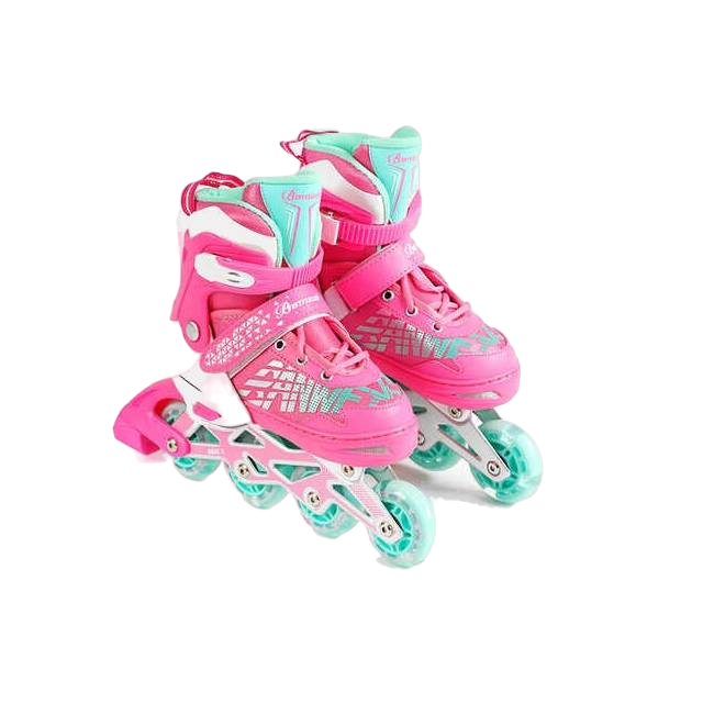 Ковзани роликові із захистом Best Roller PU колеса зі світлом р. 35-38 Pink (141145)