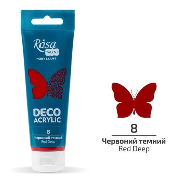 Акриловая краска для декора ROSA Talent 8 75 мл Красный темный матовый (322208) - фото 1