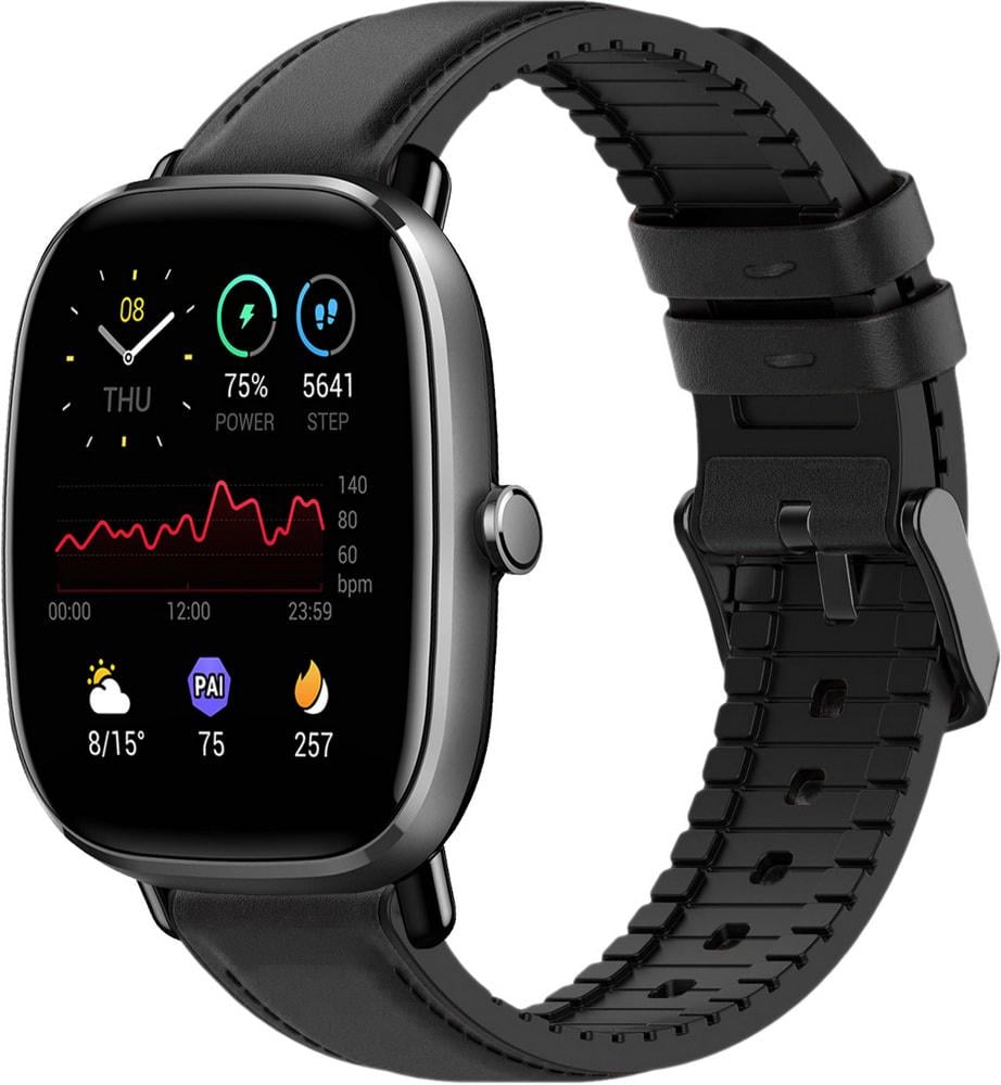 Ремінець шкіряний Tamyx для Amazfit GTS 2 mini Black (31598-2B)