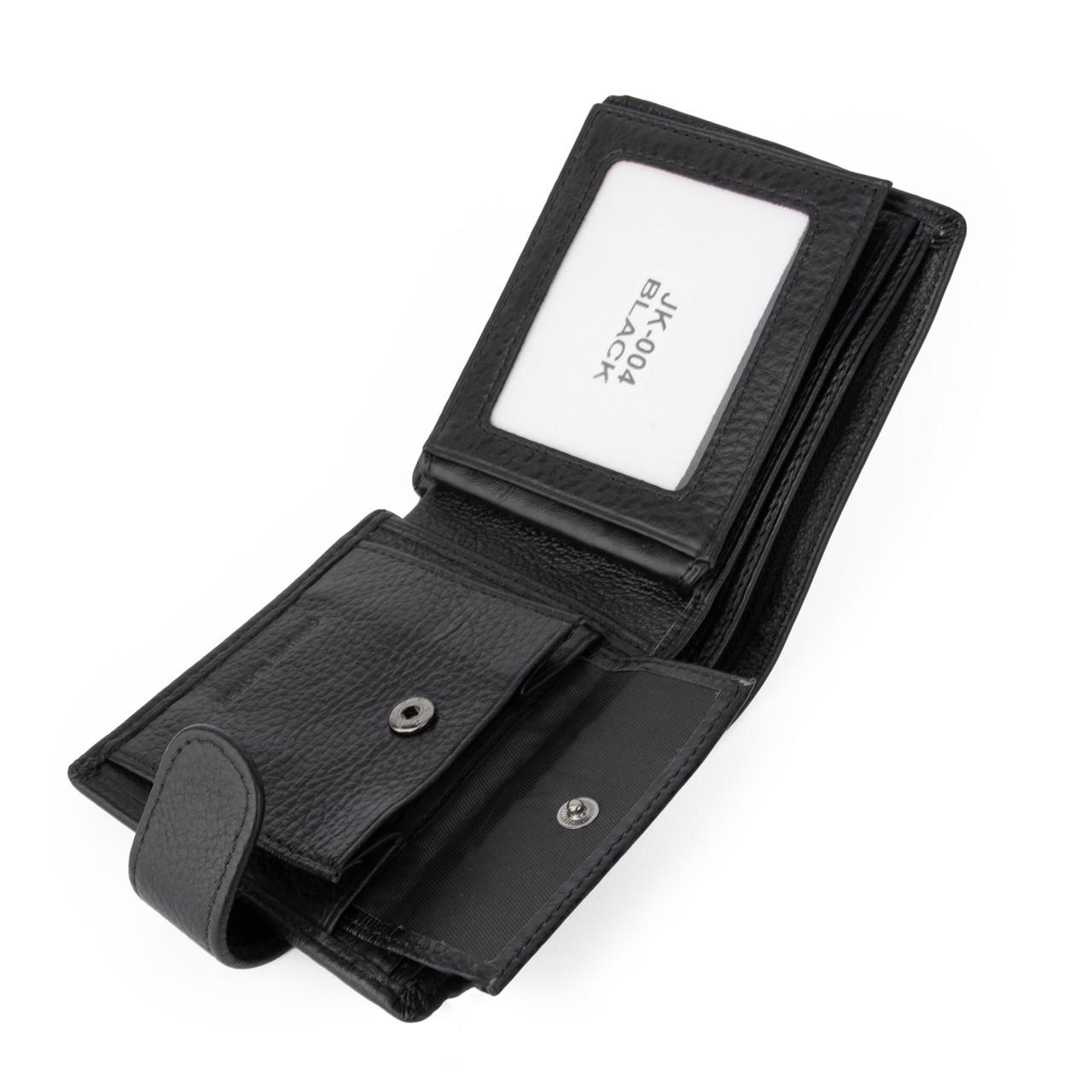 Портмоне мужское кожаное JK 004 на кнопке Черный (2773055557) - фото 4 Портмоне мужское кожаное JK 004 на кнопке Черный (2773055557) - фото 4