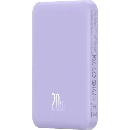 Батарея портативная BASEUS Magnetic Mini Wireless Fast Charge P10022107513-00 5000 mAh 20W Purple - фото 1