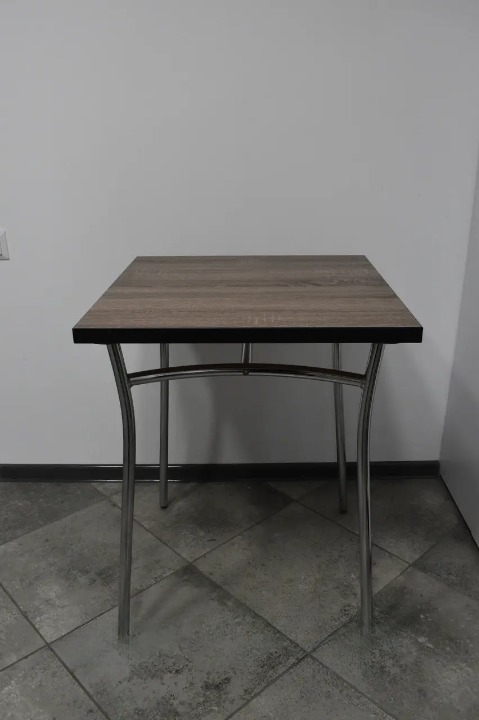 Обідній стіл 60х80х75 см Трюфель/Хром (28374278)