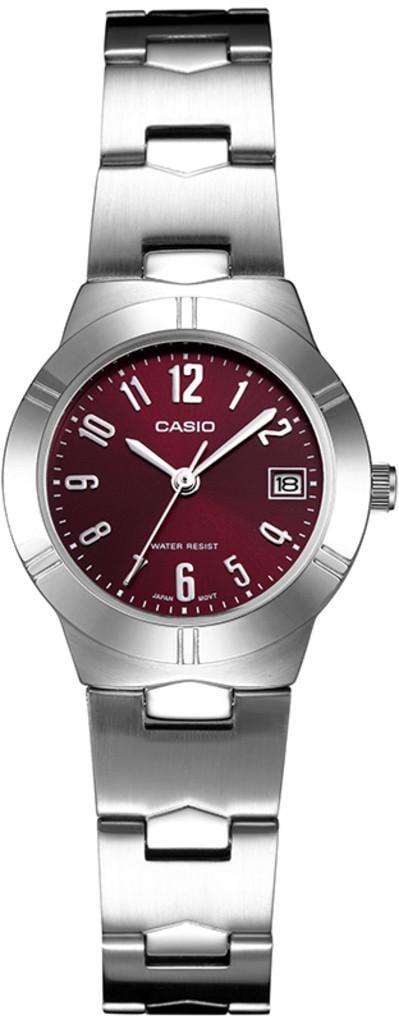 Наручные часы женские Casio LTP-1241D-4A2 Lady Timeless Collection Красный (2822319846)