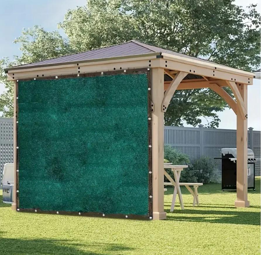 Сетка затеняющая 90% с люверсами 1,5х3 м Зеленый - фото 4