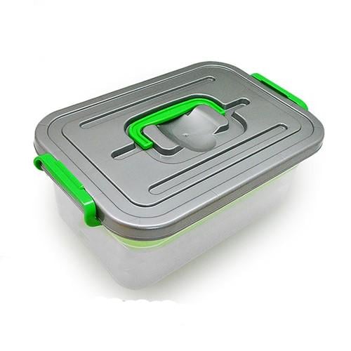 Ящик для хранения Stenson PB-478 со съемной полкой 19,5x28x10,5 см 3,8 л Прозрачный (550250)