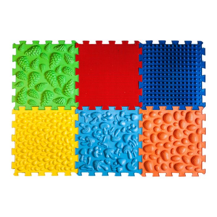 Коврик массажный ортек ортопедический микс 6 модулей Разноцветный