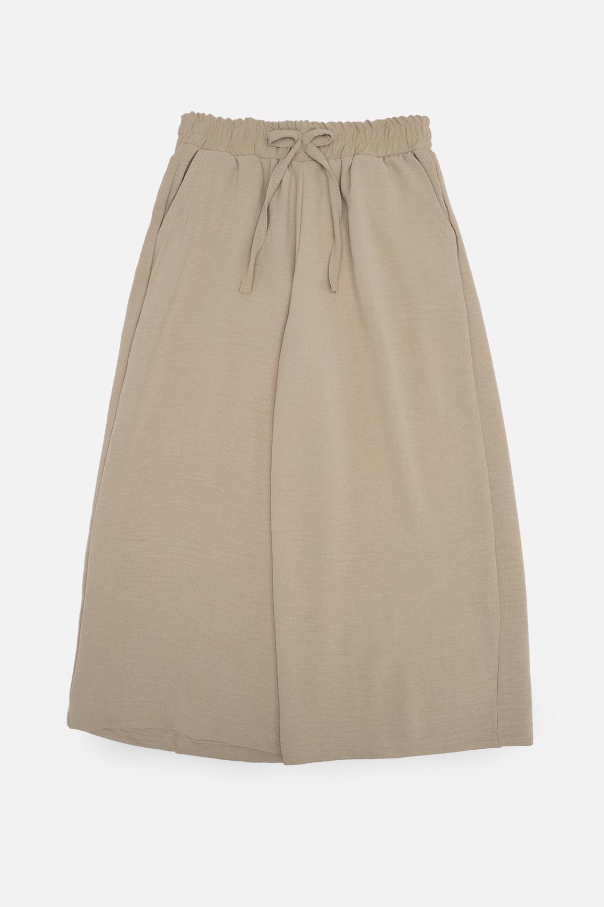 Брюки кюлоты для девочки 110 Бежевый (SKT000980625)