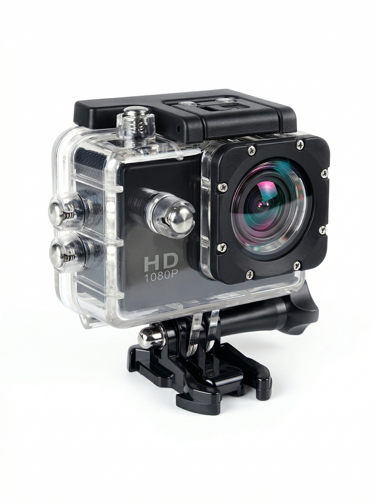 Экшн-камера водонепроницаемая Sports Action Camera HD 1080p для подводной съемки до 30 м 170° с аквабоксом Черный (7944469487)