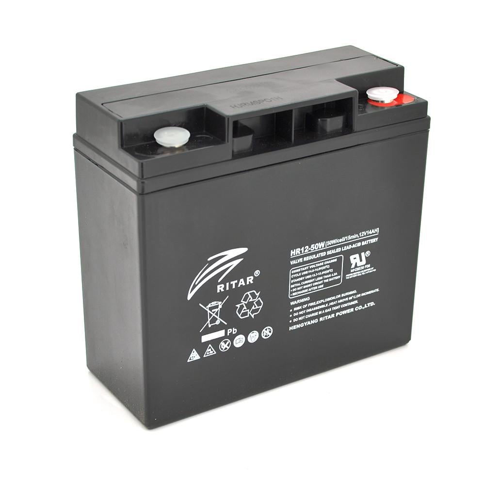 Батарея акумуляторна AGM RITAR HR1250W Black Case 12V 14.0Ah